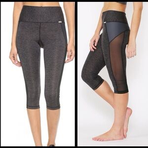 VPL X-Curvate Capri Leggings Charcoal Gray Marl XS $85